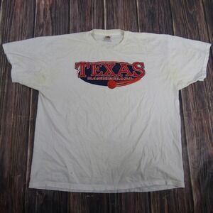 Vintage Texas Basketball Shirt Mens 2XL White NCAA College Graphic Tee 90s